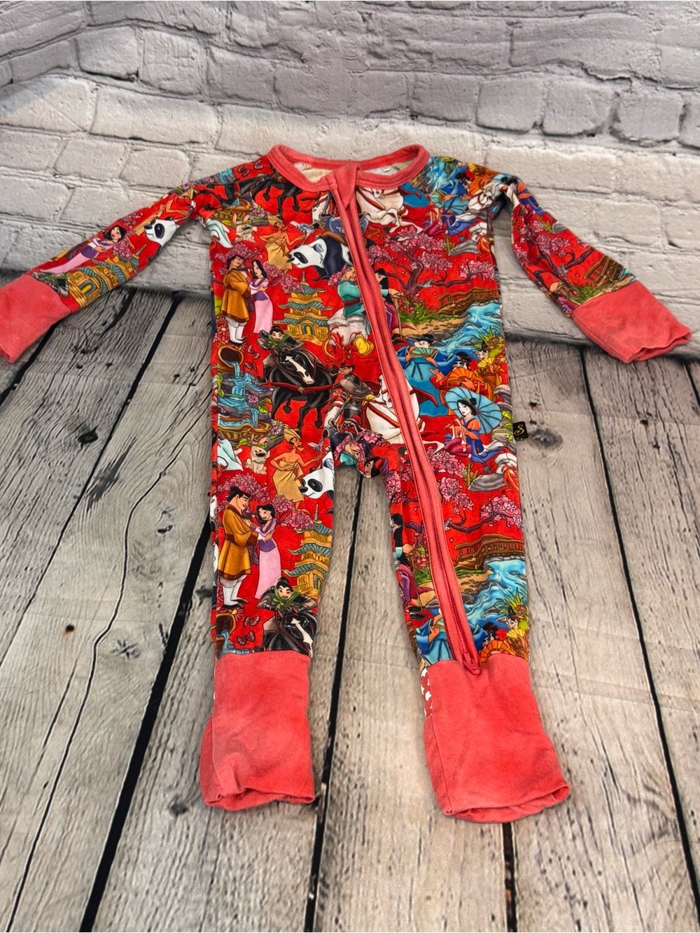 Sugar Swan Mulan Bamboo Zippie Romper